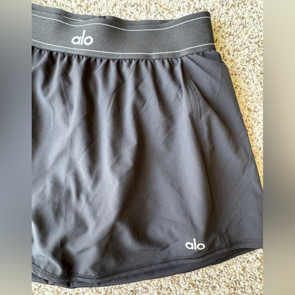 ALO Yoga Black Match Point Tennis Skirt - Picture 6 of 6